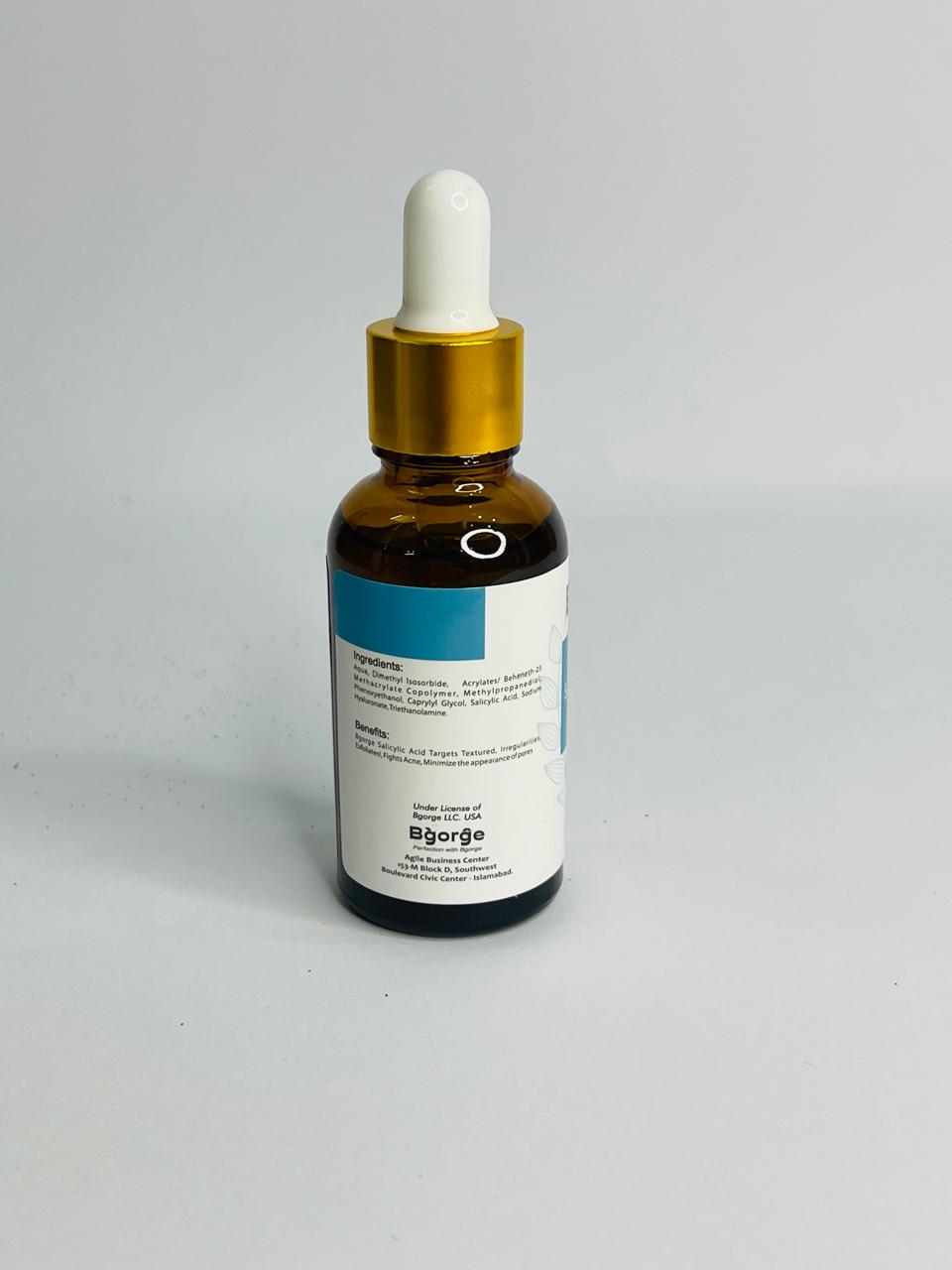 Bgorge Clarify Serum with Salicylic Acid for blemish control and smooth skin.