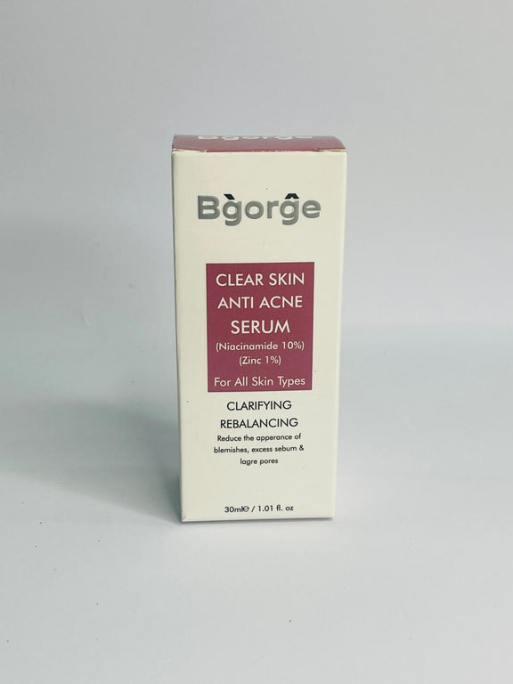 Bgorge Clear Skin Anti-Acne Serum for reducing acne and promoting smooth skin.